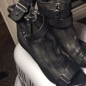 Dolce vita moto peep toe bootie